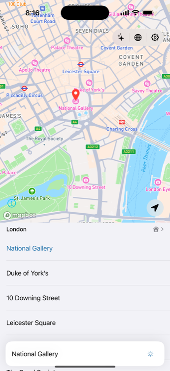Explore Mode — tap any place on the map to hear its story